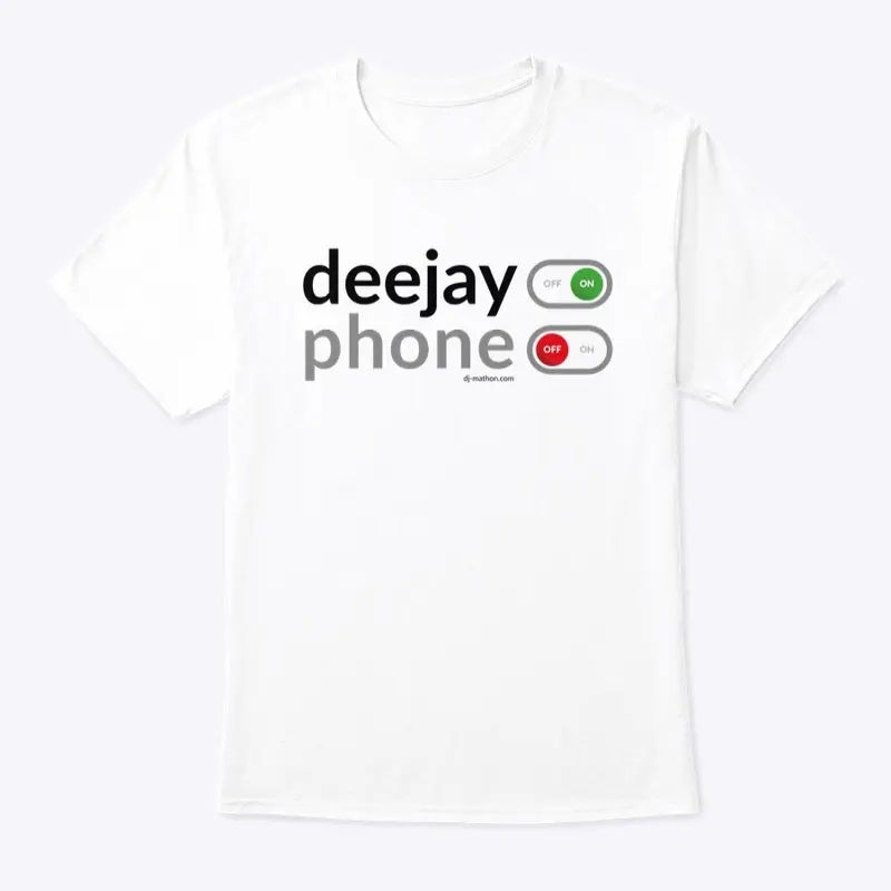 deejay on phone off White