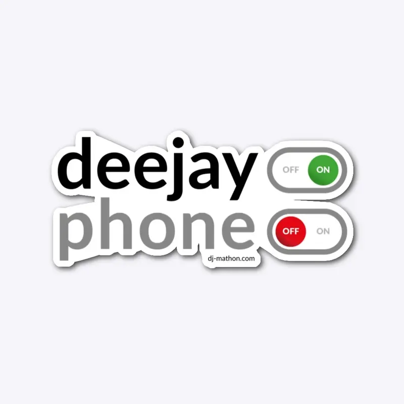 deejay on phone off White